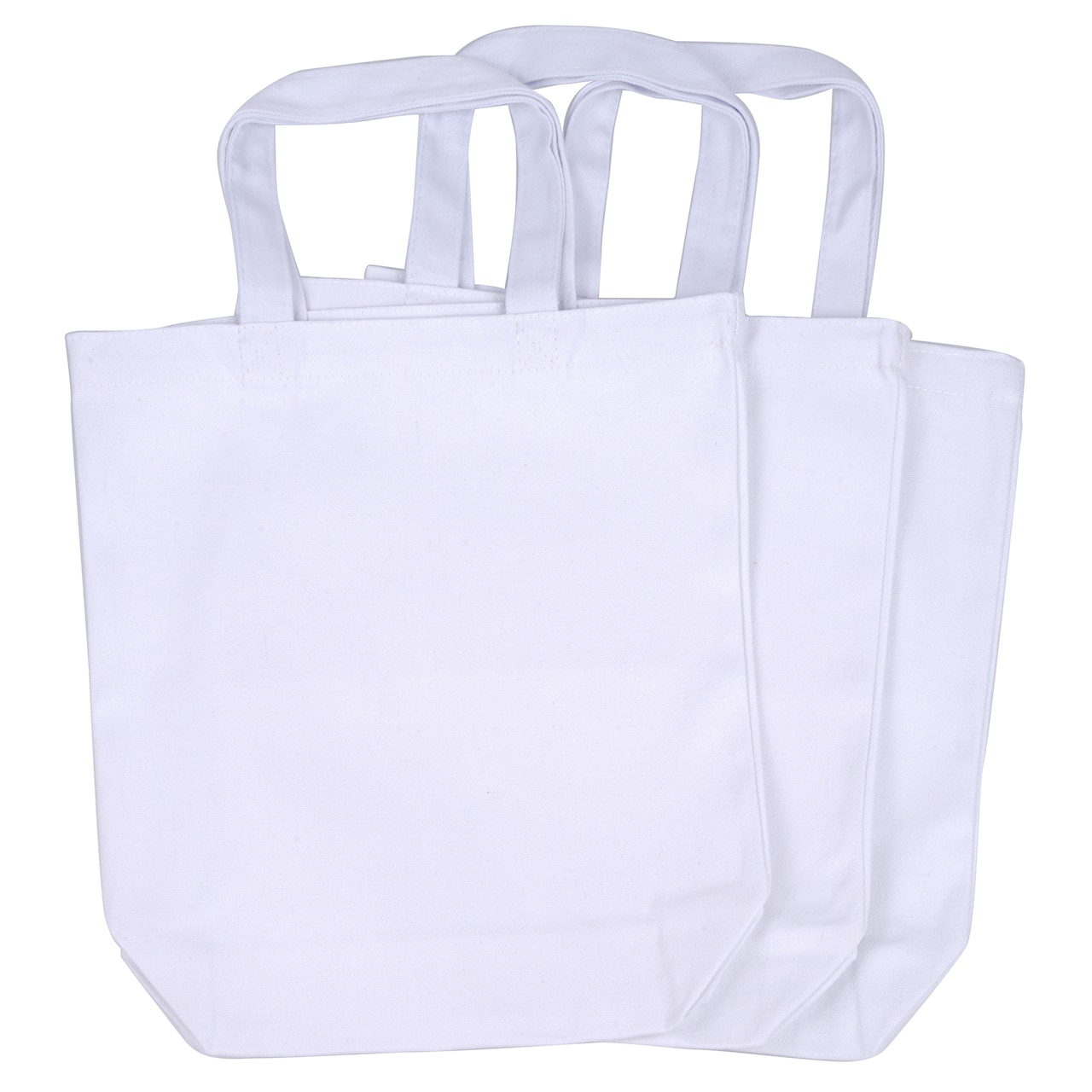 White Cotton Tote Bags, 3ct. by Make Market&#xAE;